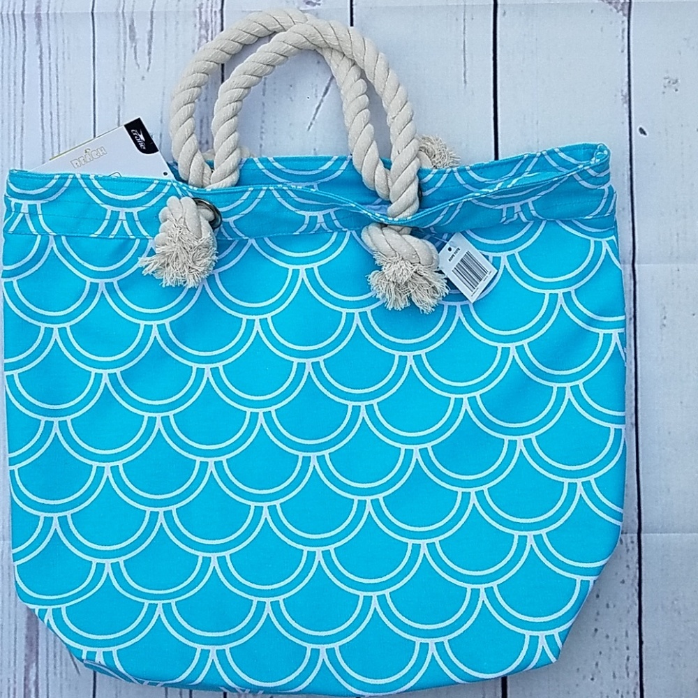 Rope Handle Beach Bag Tote 22x17x6in.